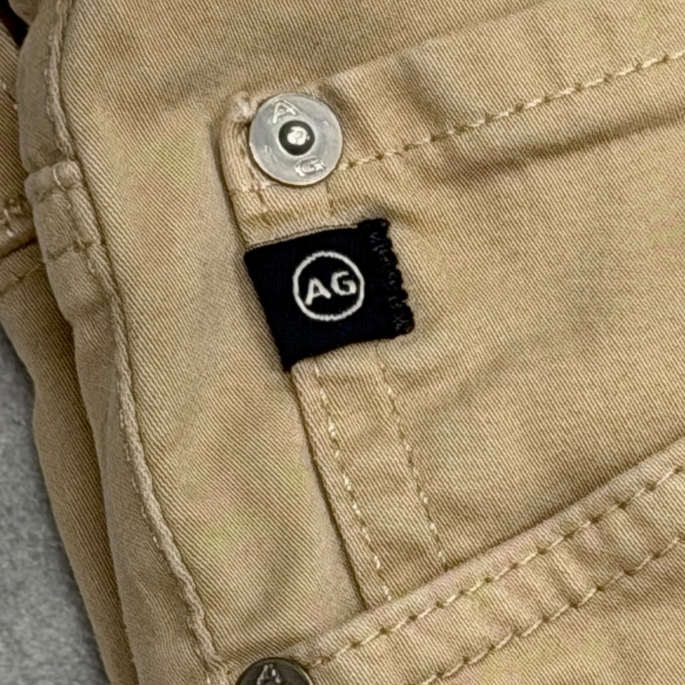 AG Adriano Goldschmied Everett Pants 40x32 Khaki Tan Slim Straight 1794SUDCSW - Picture 2 of 12